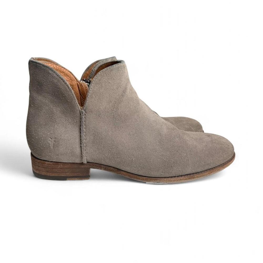 Frye‎ Elyssa Shootie Booties Grey Suede Ankle Boots Sz 9.5B